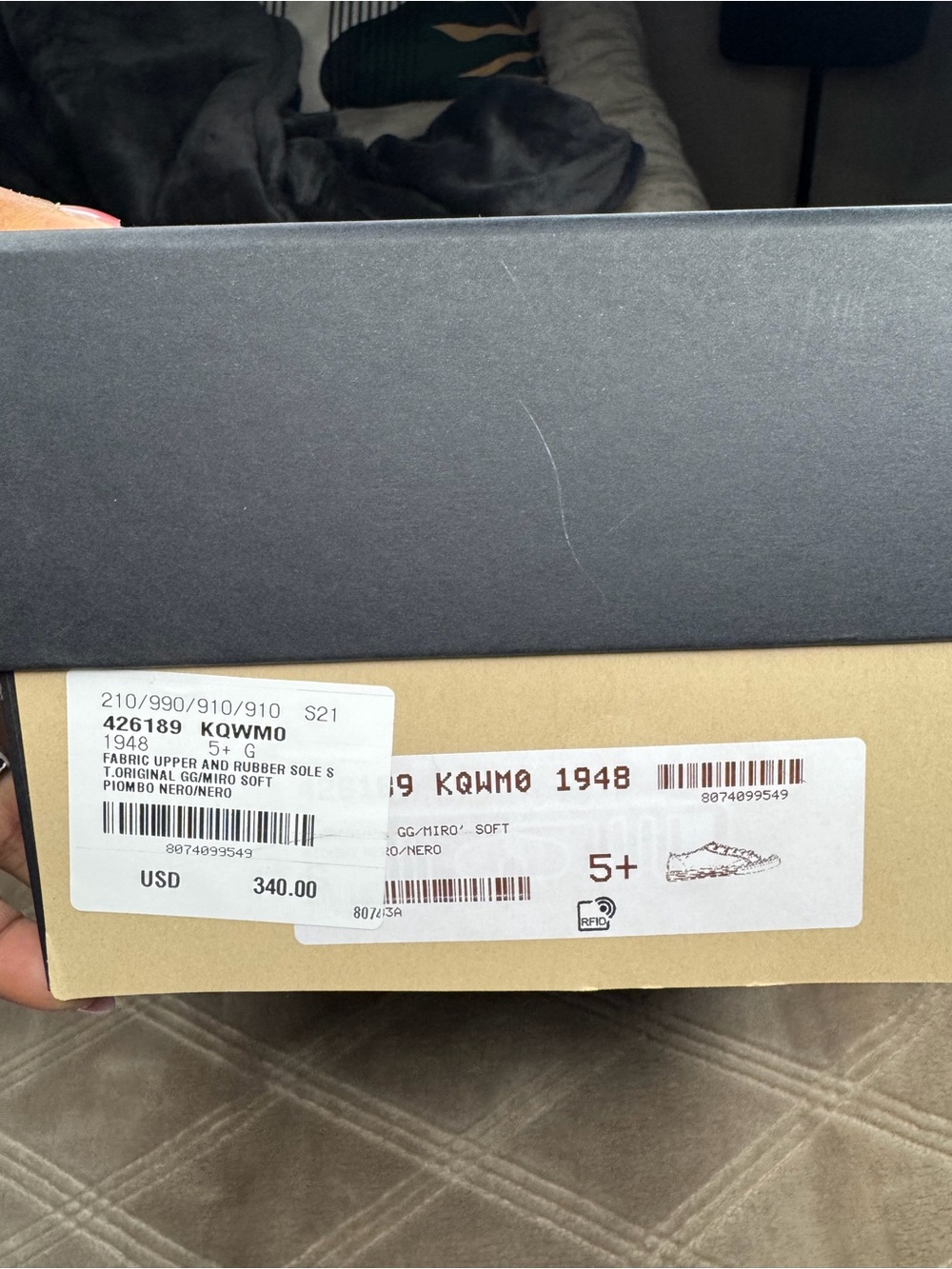 Gucci Black GG Canvas Low-Top Sneakers - Picture 9 of 13